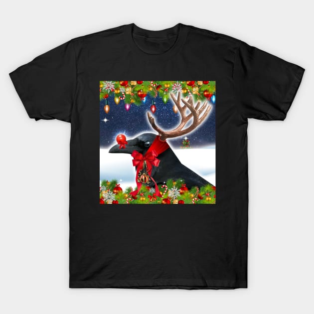 CHRISTMAS RAVEN RUDOLPH FUN!;) T-Shirt by SquishyTees Galore!